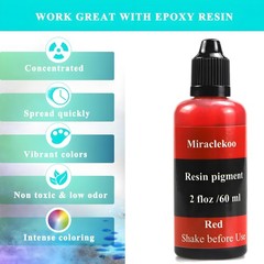 Red Epoxy Resin Color Dye Colorant Liquid Epoxy Resin Pigment,60ml,Translucent