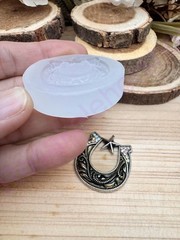 Horseshoe with star small shallow accessories handmade silicone mold for crafts
