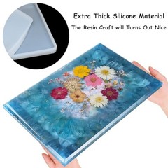14-Inch Extra Large Silicone Tray Mold Heavy Duty Thickened Resin Epoxy Tray