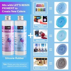 LETS RESIN Silicone Mold Kit 20.46 oz Translucent Non‑Toxic 4H Fast Cure