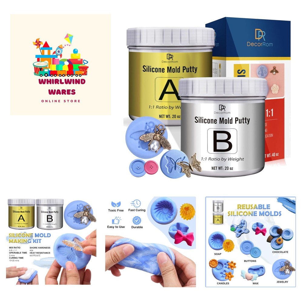 Silicone Putty – 2.5 Lb Flexible Silicone Mold Making Kit for Reusable Silico…