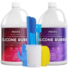 Silicone Mold Making Kit Liquid Silicone Rubber Bubble Free Translucent Clear…