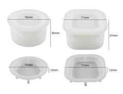 2-Part Cylinder Cube Candle Jar Molds with Lids, Concrete Molds