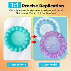 Jdiction Brush-On Silicone Mold Making Kit, 10-15 Minutes Fast Cure Silicone Rub