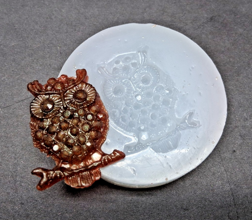 Handmade owl diamond pendant A mold-MOLD ONLY-
