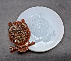 Handmade owl diamond pendant A mold-MOLD ONLY-