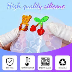 104Pcs Resin Molds Set for Women, Cute Designs with Accessories, Silicone Jew…