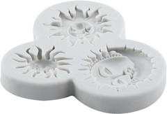 Sun and Moon Face Silicone Molds Sun Face Polymer Clay Mold for DIY Crafts Air D