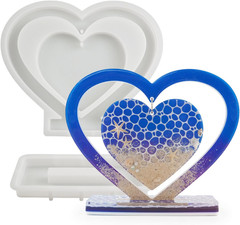 Large Heart Resin Molds, Silicone Molds for Epoxy Resin, Heart Shaped Photo Fram
