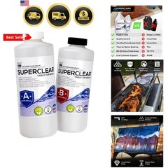 Table Top Epoxy Resin, Crystal Clear 1:1 Protective Coating for Tabletops, Ba…