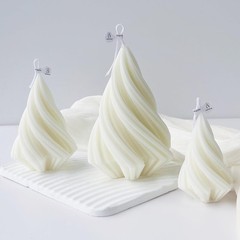 3PCS Spiral Cone Cylinder Candle Mold Reusable DIY Soap Making Craft Tool
