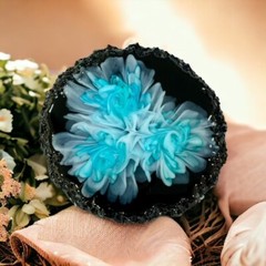 Lg 5 oz Volume Silicone Crystal Edged Tapered Coaster Mold