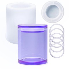 Silicone Resin Mold Sealed Storage Box Cylinder Vase Bottle Mold Set