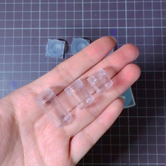 Miniature Jar Mold, Mini 3D Jar with Lid Silicone Resin Molds, Small Cylinder Bo