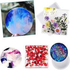 18pcs DIY Epoxy Resin Casting Silicone Tray Coaster Molds Mould Jewelry Making