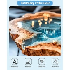 Clear Epoxy Resin Self-Leveling Non-Toxic For Casting Coating Art Crafts New