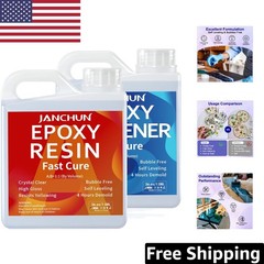 72oz Crystal Clear Epoxy Resin – Anti-Yellowing, Easy Mix for DIY Art Projects
