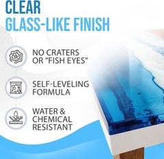 Self-Leveling Epoxy Resin 16 oz Kit for Super Gloss Finish on Multiple Surfaces