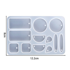 Silicone Resin Jewelry Mold Heart Moon Pendant DIY Craft US