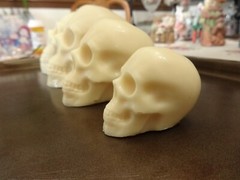 SKULL MOLD SILICONE 3D EPOXY RESIN CANDLES CANDY CHOCOLATE SOAP FONDANT 4 SIZES