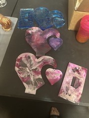 Handmade Multicolor Resin Casting Molds Set Heart Shapes Abstract Designs