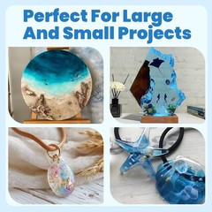 SHORE RESIN Epoxy Resin Kit, Crystal Clear 1:1 Self-Leveling 16 OZ, clear