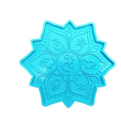Silicone Mold Six-word Mantra Creative Coaster Crystal Low-level Mold Epoxy Resi