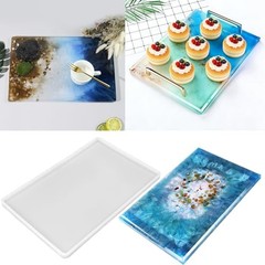 14-Inch Extra Large Silicone Tray Mold Heavy Duty Thickened Resin Epoxy Tray