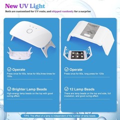 Jewelry Making UV Resin Set with Light, Silicone Mat, and Mixing Accessories