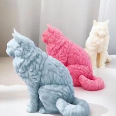 Creative 3D Cat Animal Cylinder Mold – Versatile Silicone for Candle Making
