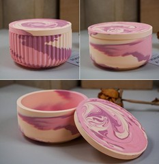 2Pcs Large Jar Resin Mold with Lid Silicone Resin Box Mold Cylinder Container…