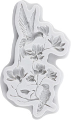 Flower Branch Polymer Clay Molds Hummingbird Silicone Resin Mold for DIY Crafts