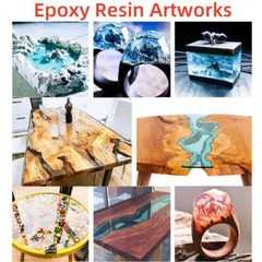 4X 1 Gallon Kit – Crystal Clear Tumbler Epoxy Resin – DIY Craft Painting Coating