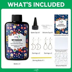 IVITA UV Resin 100g/200g/300g Ultraviolet Clear Transparent Craft Jewelry Mold