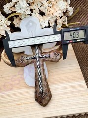 Double Cross handmade silicone mold for crafts