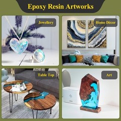 Clear Epoxy Resin Kit Quick Cure No Bubbles DIY Crafts Jewelry Coasters New