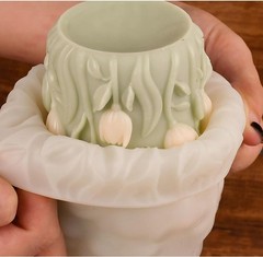 Tulip Flower Cylinder Resin Mold – Resin Casting Silicone Molds for Home-2 Pack