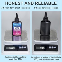 JDiction UV Resin, 300g High Gloss Resin Clear Solar Cure 300g,