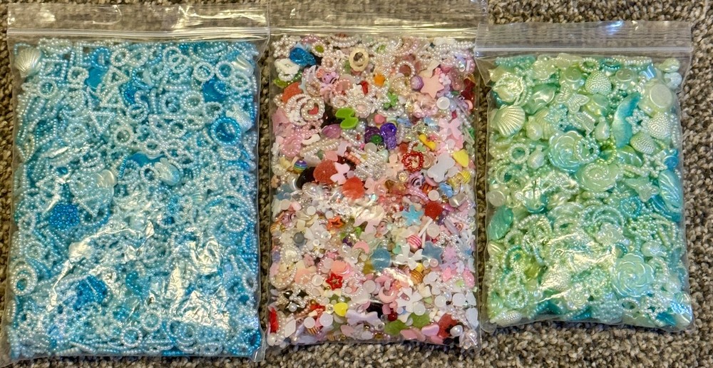 HUGE Lot – 12oz Nail Charms Acrylic Beads – Shaker Keychain Filler, Nail Art