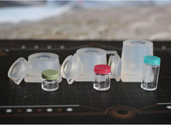Miniature Jar Mold, Mini 3D Jar with Lid Silicone Resin Molds, Small Cylinder Bo