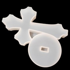 Standing Cross Box Resin Silicone Mold, Jar Storage Mould with Lid for Ornament