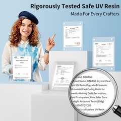 Fast-Curing 100g UV Resin – Self-Leveling & Yellowing Resistant for Art Projects