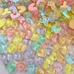 New20Pcs Mini Letters Mixed Resin Accessories ABCD English Letter Decals DIY Cre