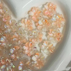 10Pcs DIY Handmade Luminous Resin Flower Shiny Accessories Ornament Craft Decor