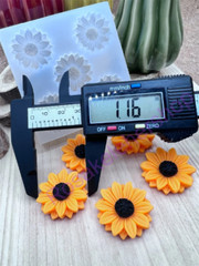 SUN FLOWERS silicone mold size medium for Fondant-Resin-Clay-Candy-handcrafts