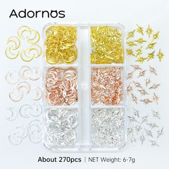 550Pcs/Box Metallic Butterfly Epoxy Accessories Stars Moon Resin Mold Silicone F