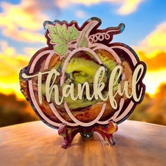 Pumpkin “Thankful” Plaque Mold For Resin