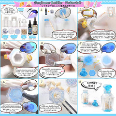 Small Bottle Container and Stopper UV Resin Epoxy Silicone Mold Jewelry Casting