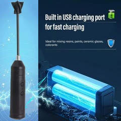 Epoxy Resin Mixer Rechargeable Powerful Slow Motor Electric Stirrer Accessories