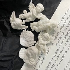 5pcs Resin Baroque Angel Props Accessories Phone Craft Case Home Self Decor DIY